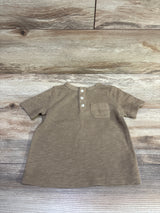 Old Navy Waffle Knit Henley Shirt Brown sz 2T