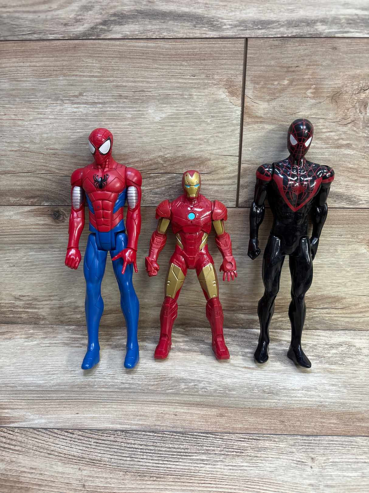 Marvel 3pk 12'' Action Figures Spider-Man, Iron-Man, & Miles Morales