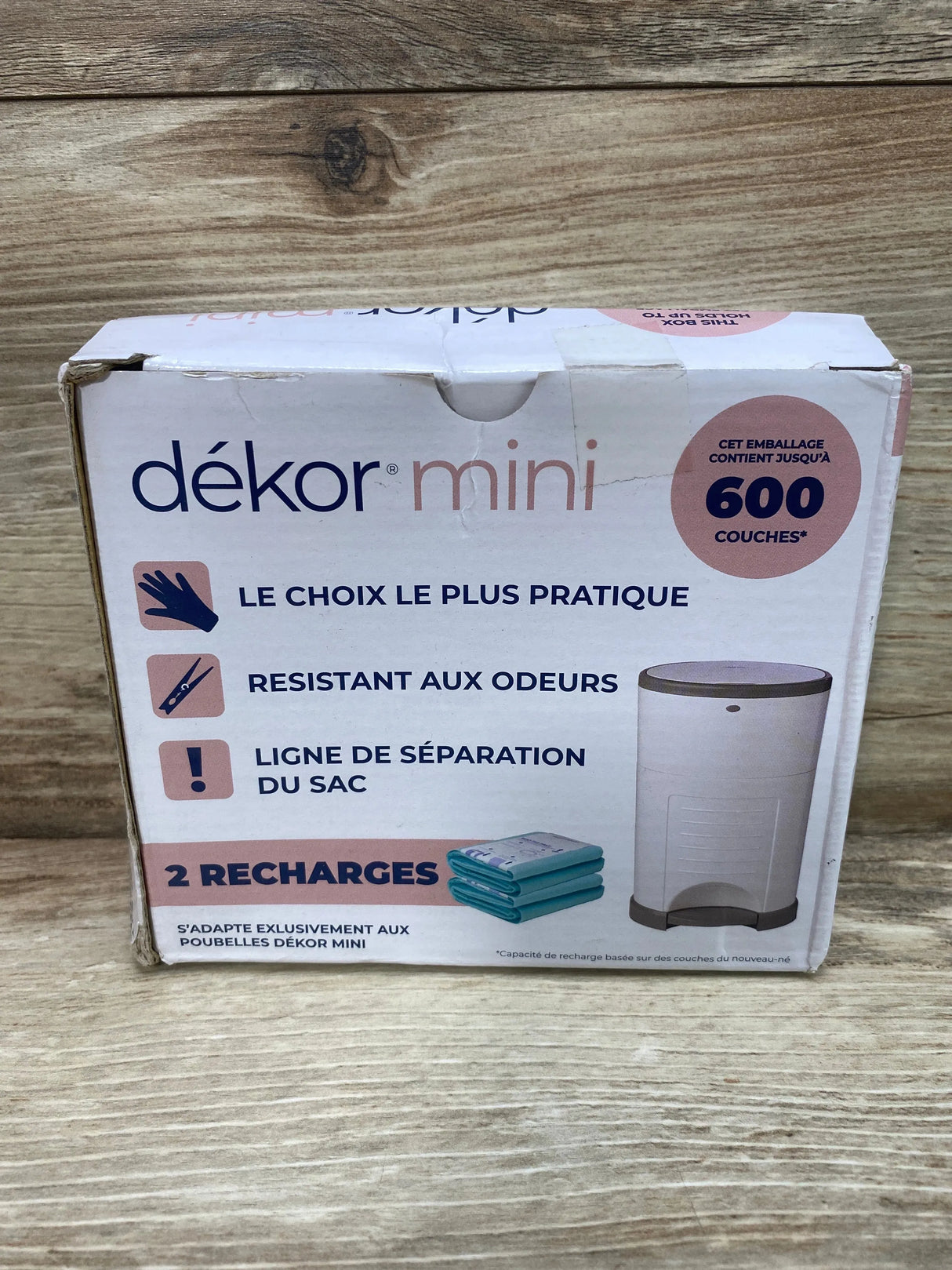 NEW Dekor Mini Diaper Pail Refills 2pk