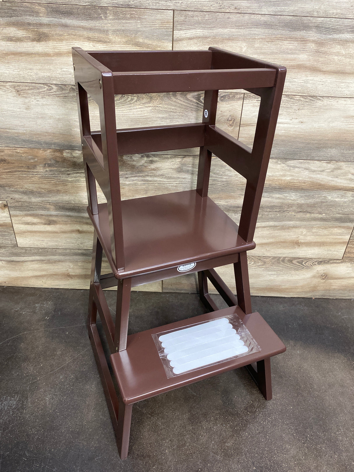 NEW SDADI Mother's Helper Adjustable Height Kitchen Step Stool in Espresso