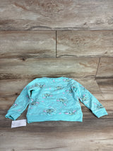 Star Wars Baby Yoda Star Print Sweatshirt Turquoise sz 4T