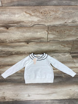 NEW Doe a Dear Ruffle White Sweater sz 4T