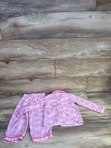 Barbie 2pc Coat Style Pajama Set Pink sz 3T
