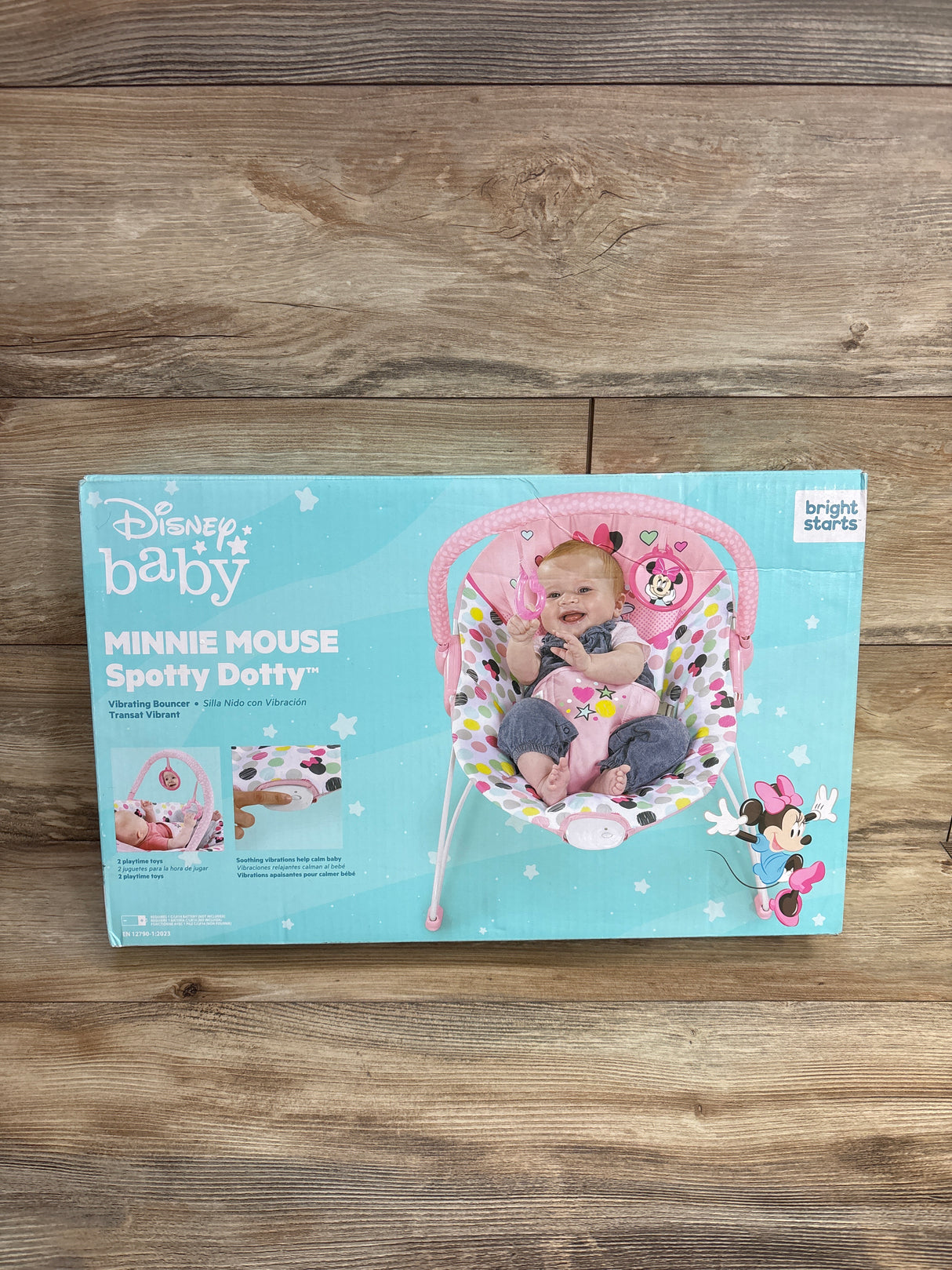 NEW Bright Starts Minnie Mouse Spotty Dotty Vibrating Bouncer