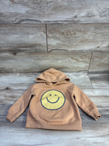 Little Co. Smiley Face Pullover Sweatshirt Orange sz 18m