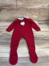 NEW Edgehill Collection x Darby Fallon Clark Dog Sweater Footed Coverall Red sz 9m