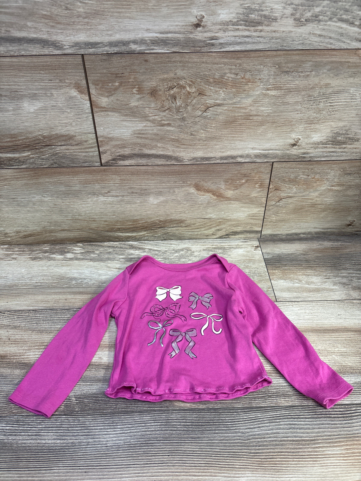 Jumping Beans Bow Print Shirt Pink sz 24m