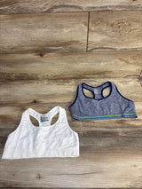 NWOT Cat & Jack Seamless Sports Bra 2pk White/Blue sz XL