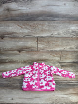 Jumping Beans Sherpa Daisy Full Zip Jacket Pink sz 24m