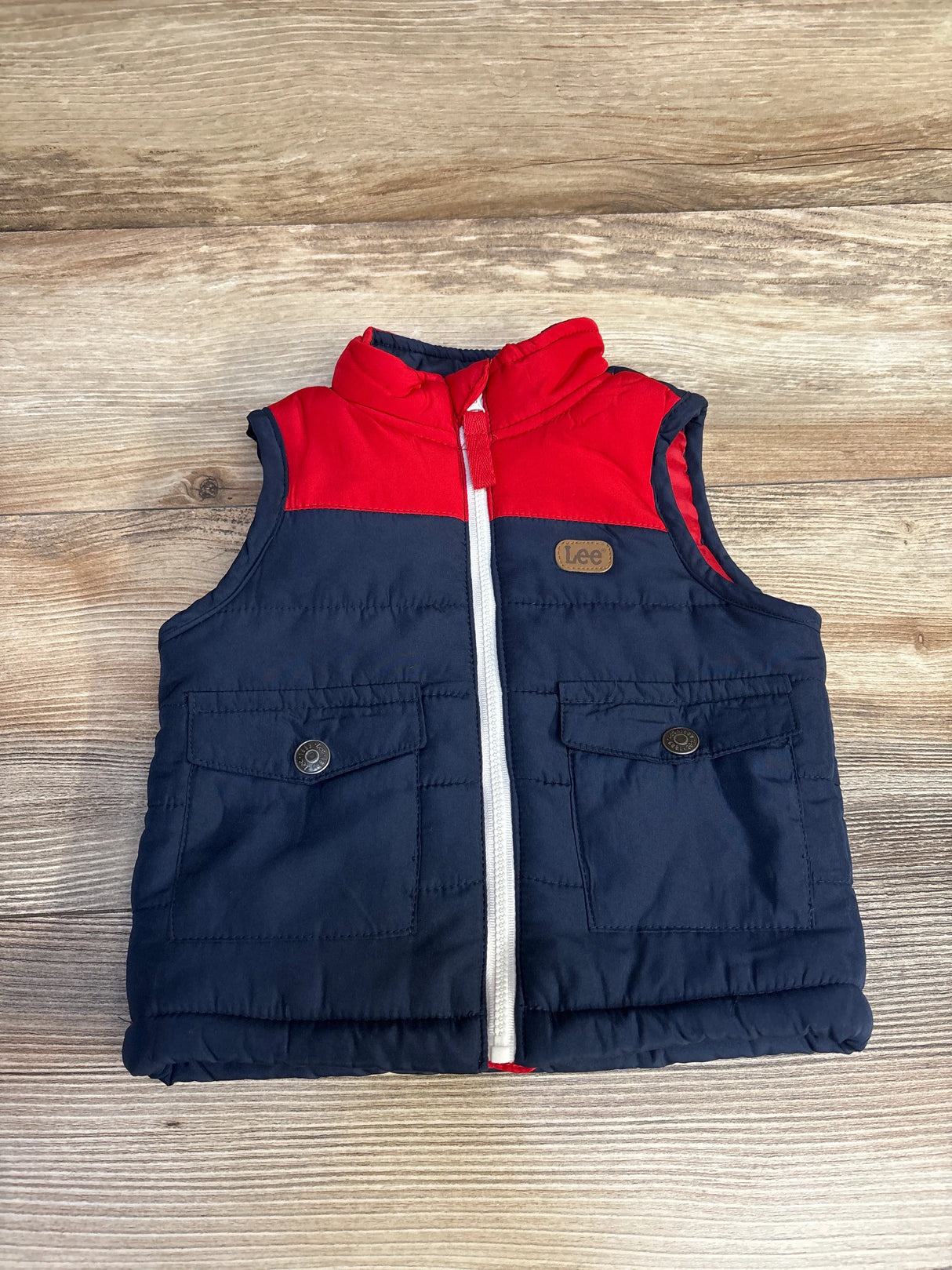 Lee Puffer Vest Red/Navy sz 6-9m