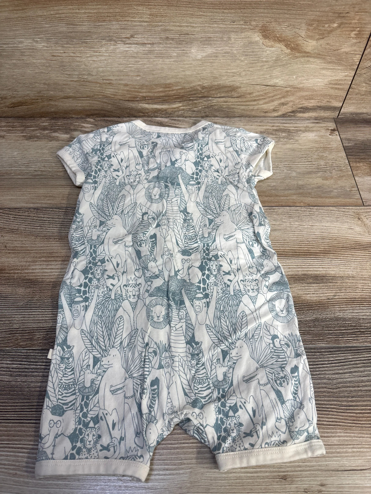 Wilson and Frenchy Hello Friends Organic Boyleg Zipsuit Romper Ivory sz 12-18m