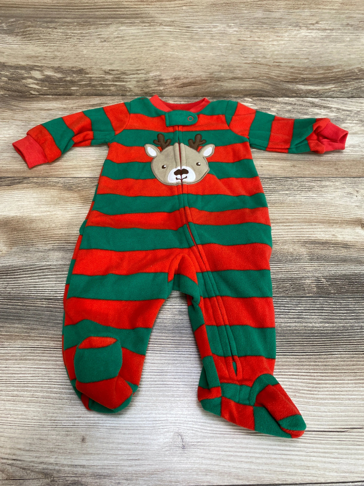 Carter's Striped Blanket Sleeper Red/Green sz 3m