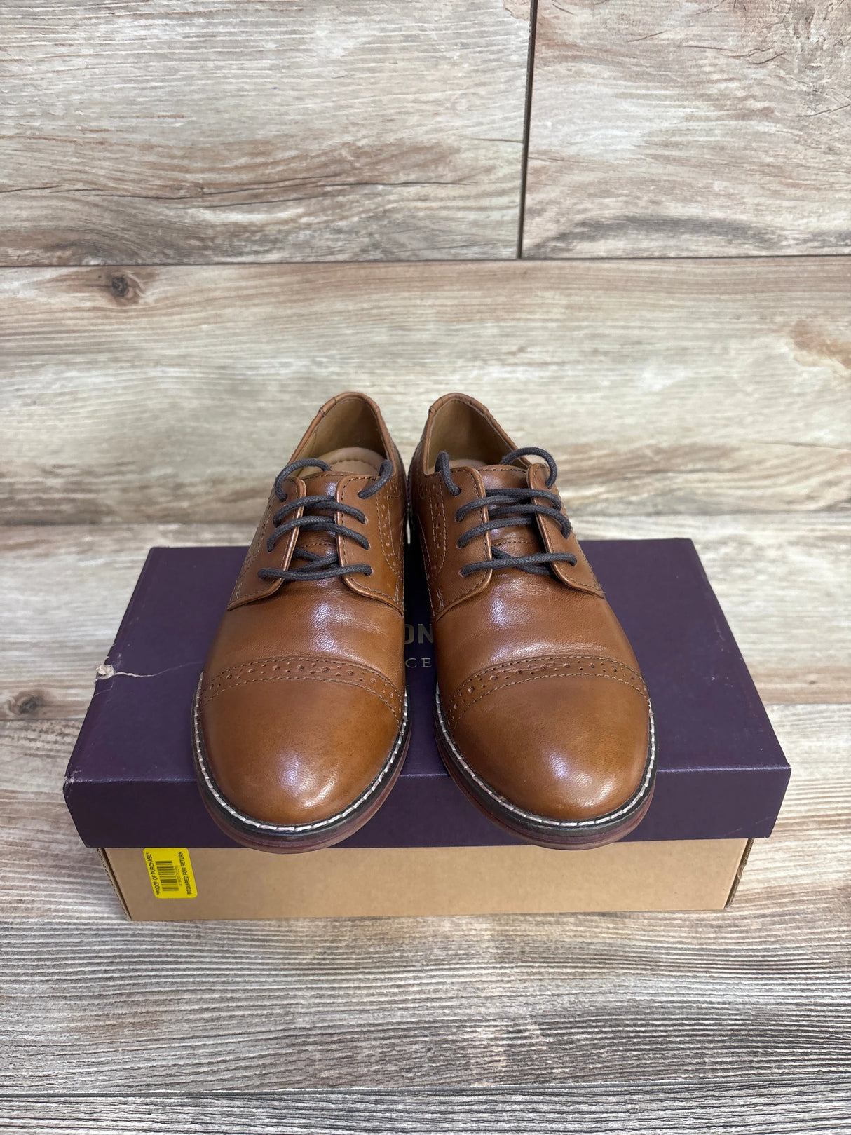 Johnston & Murphy LK Conard Cap Toe Dress Shoes Brown sz 12c