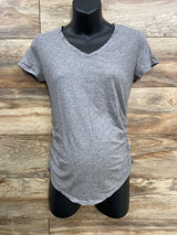 Isabel Maternity Ruched Shirt Grey sz Small - Me n Mommy To Be