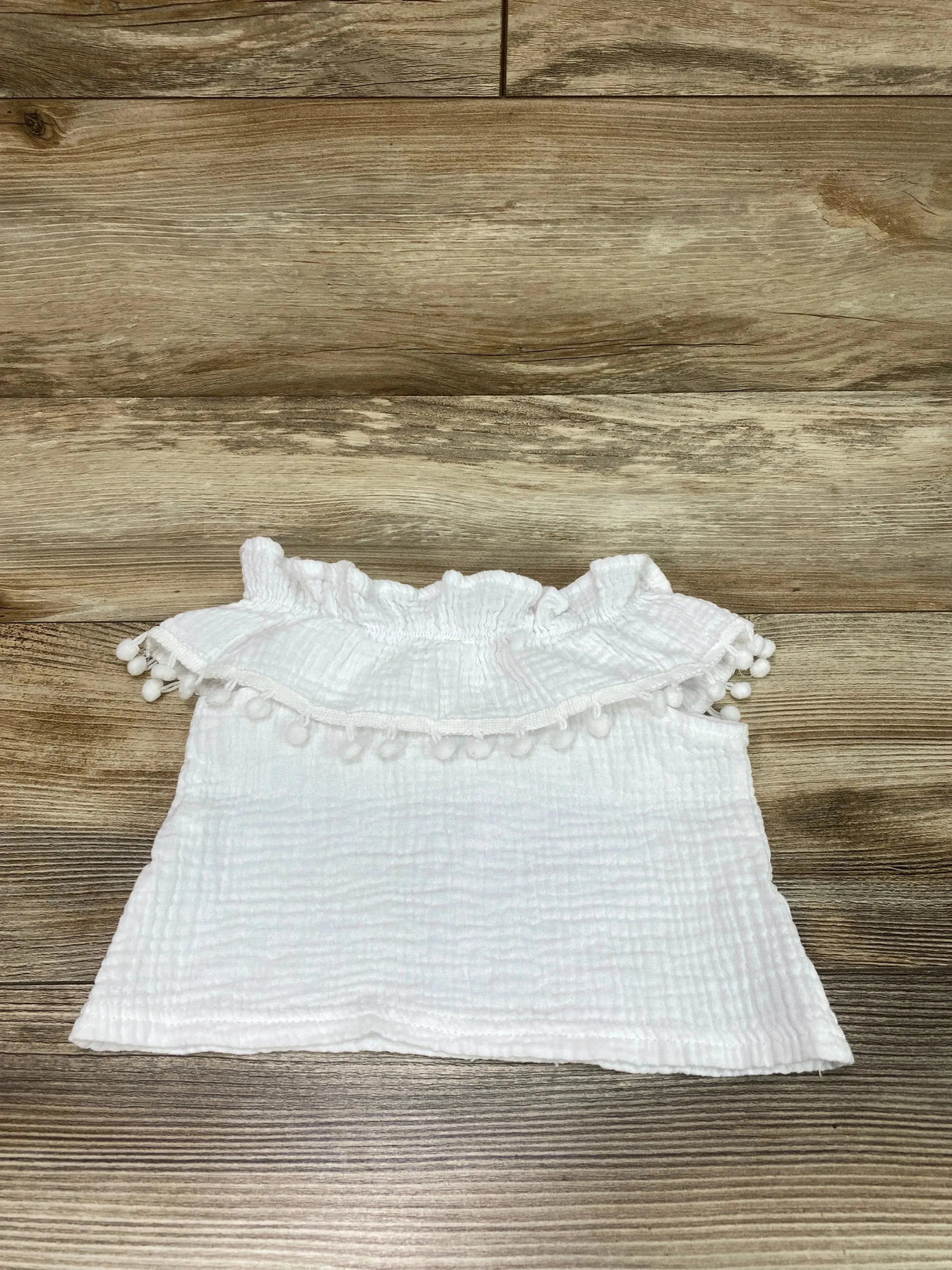 Off Shoulder Muslin Top White sz 12-18m