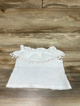 Off Shoulder Muslin Top White sz 12-18m