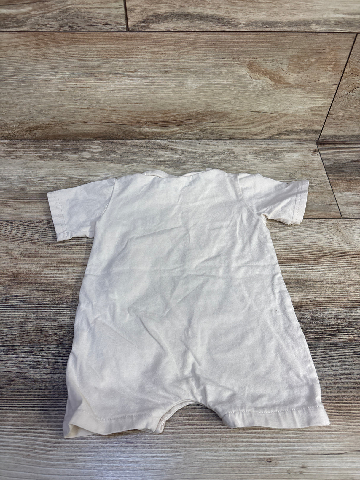 Embroidered Mini Shortie Romper Beige sz 3-6m