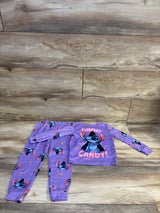 Disney Stitch 2pc Halloween Pajama Set Purple sz 4T