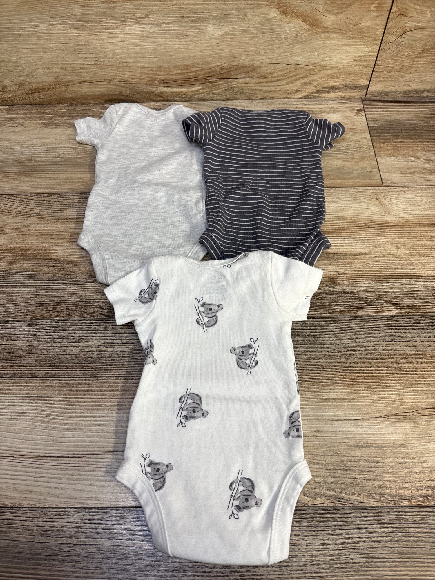 Child Of Mine 3pk Bodysuit Set Grey sz Newborn