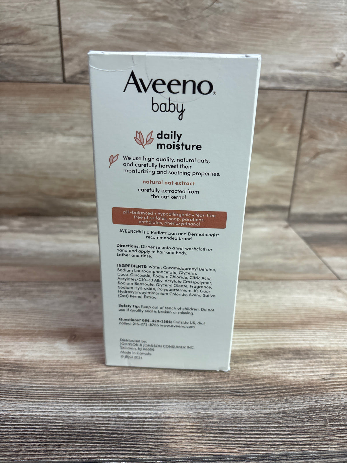 NEW Aveeno Baby Daily Moisture Wash & Shampoo 24oz