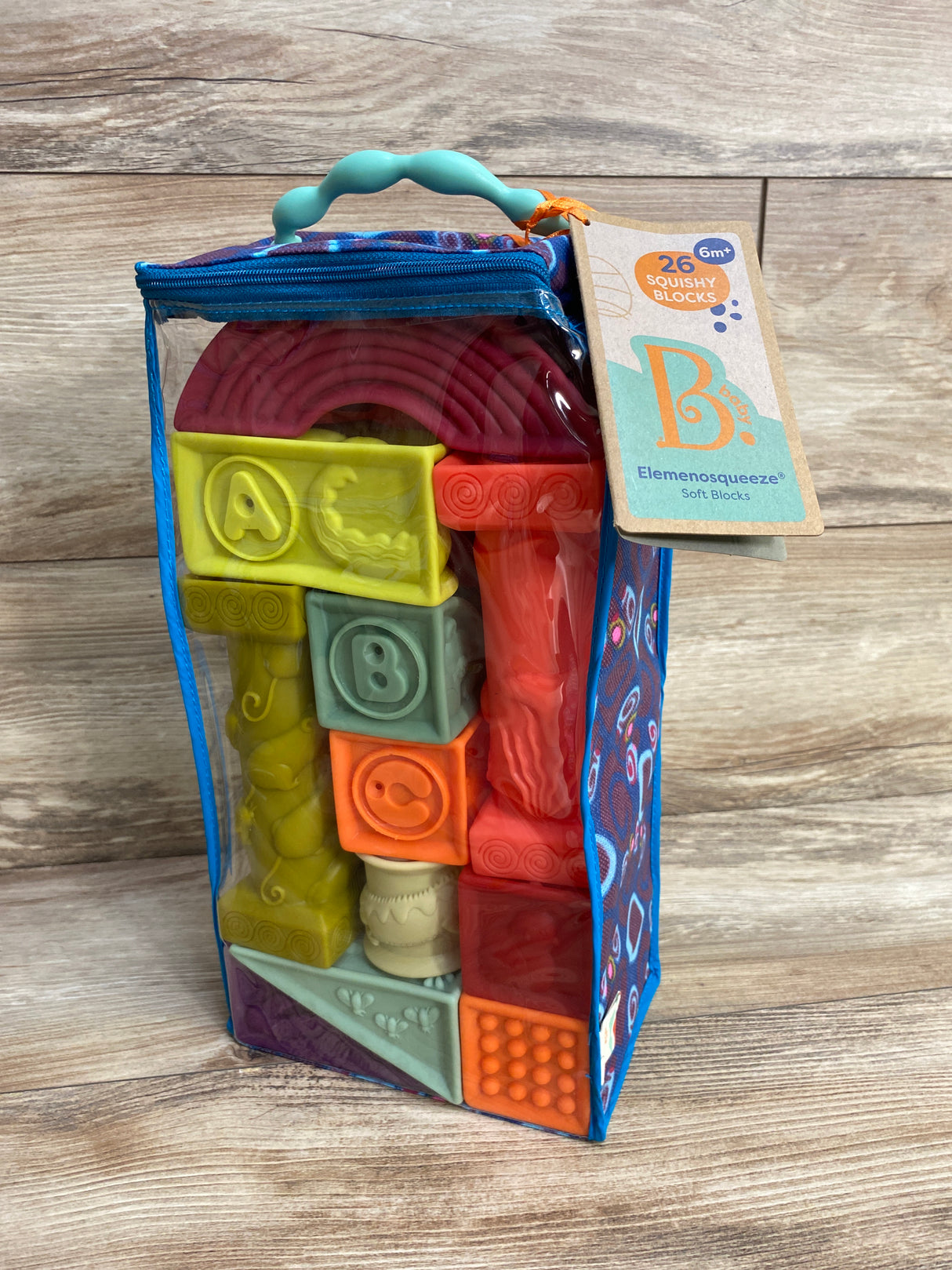 NEW B. Toys Elemenosqueeze Soft Blocks