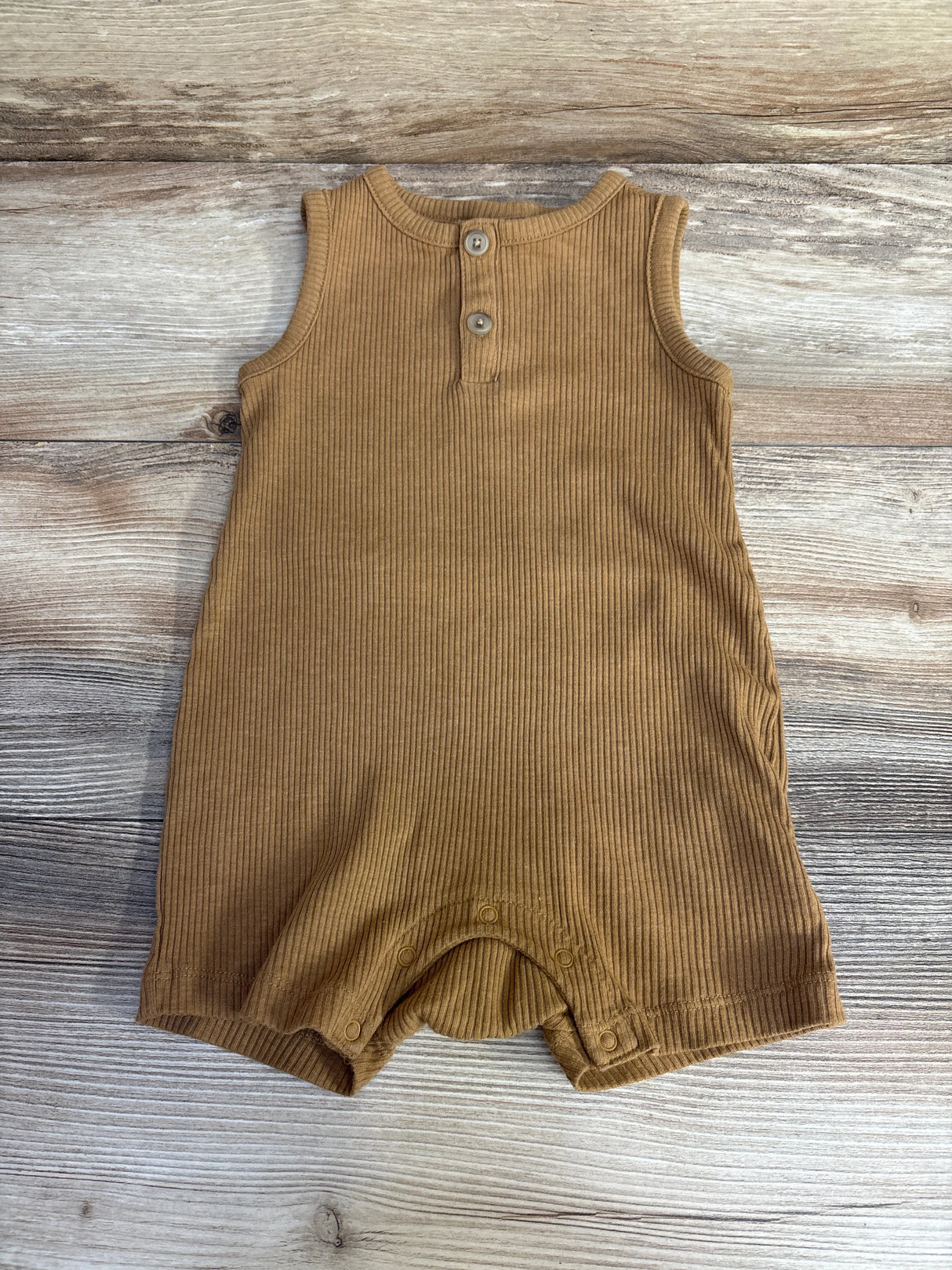 Old Navy Ribbed Henley Romper Brown sz 18-24m - Me n Mommy To Be