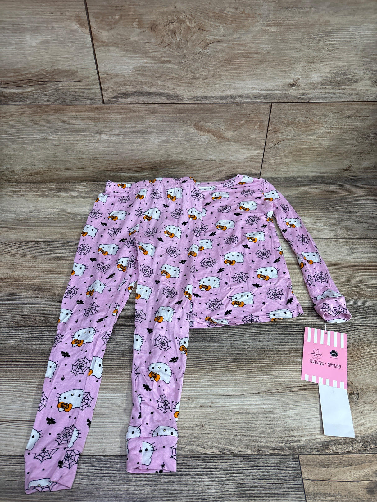 NEW Hello Kitty Halloween 2pc Viscose Pajama Set Pink sz 4T