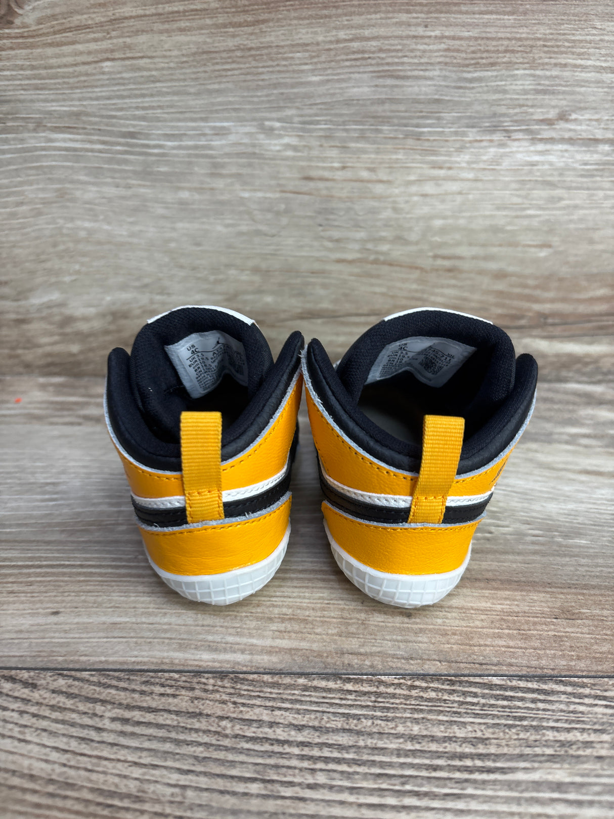 Air Jordan 1 Crib Bootie 'Yellow Toe' Sneakers sz 4c