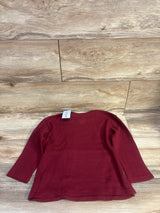 NEW Cat & Jack Long Sleeve Waffle Knit Shirt Maroon sz 4T