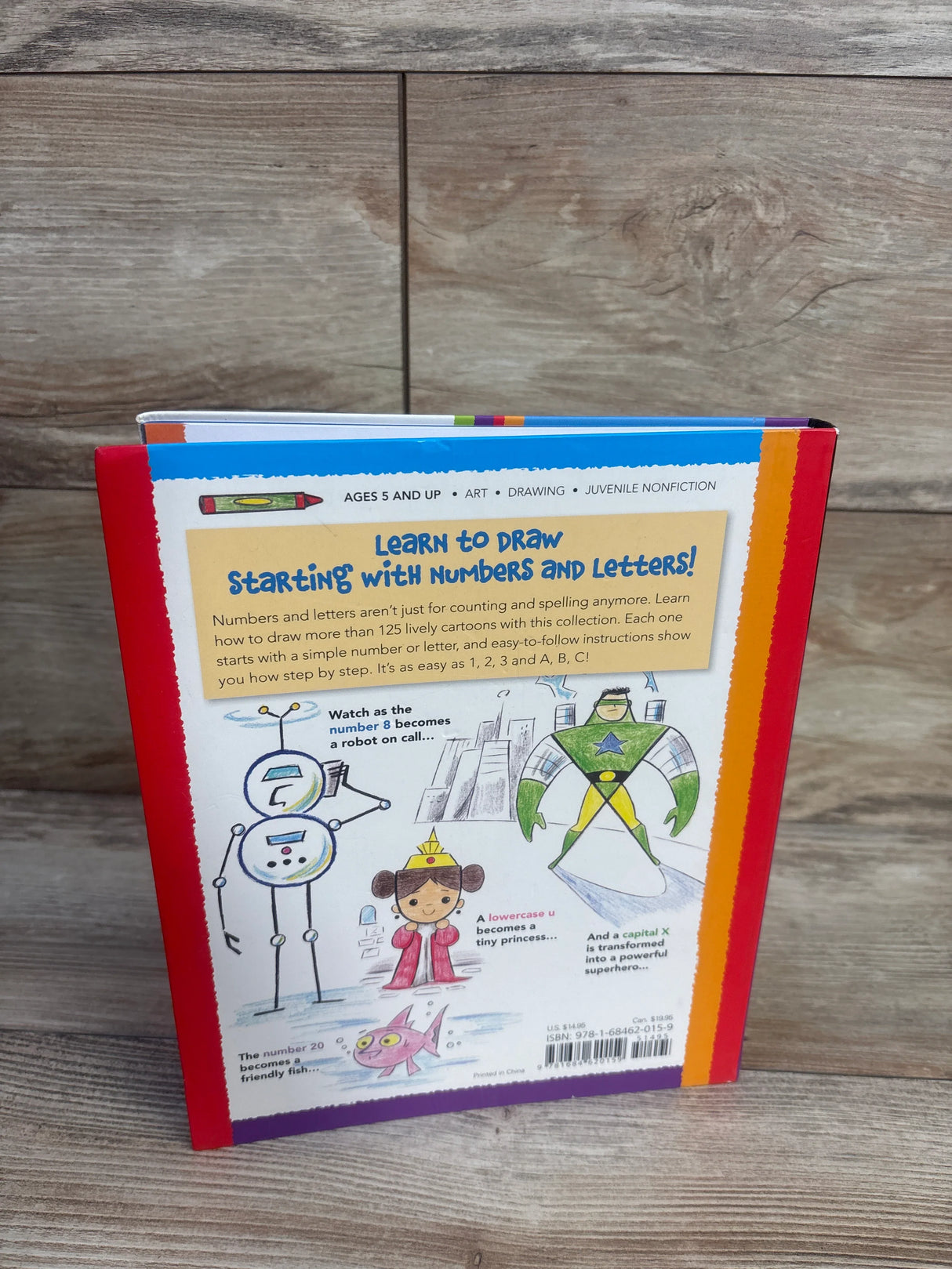 Drawing Cartoons from Numbers and Letters Hardcover Activity Book