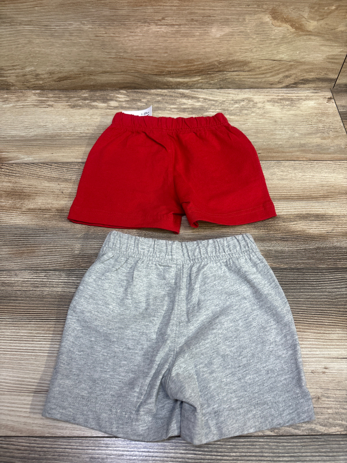 NEW Baby Gap 2pk Pull On Shorts Grey/Red sz 6-12m