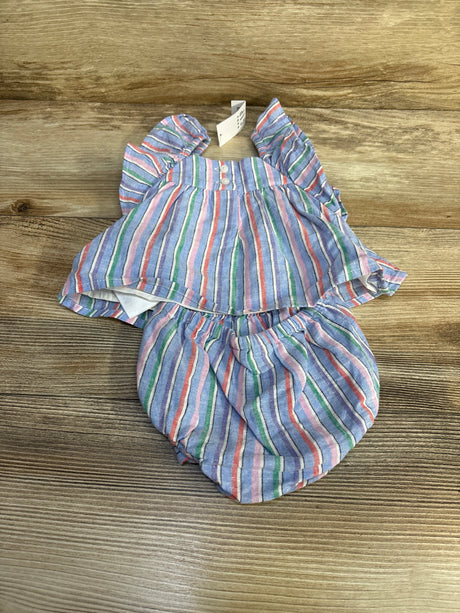 NEW Baby Gap 2pc Striped Top & Bottoms Blue sz 0-3m - Me n Mommy To Be