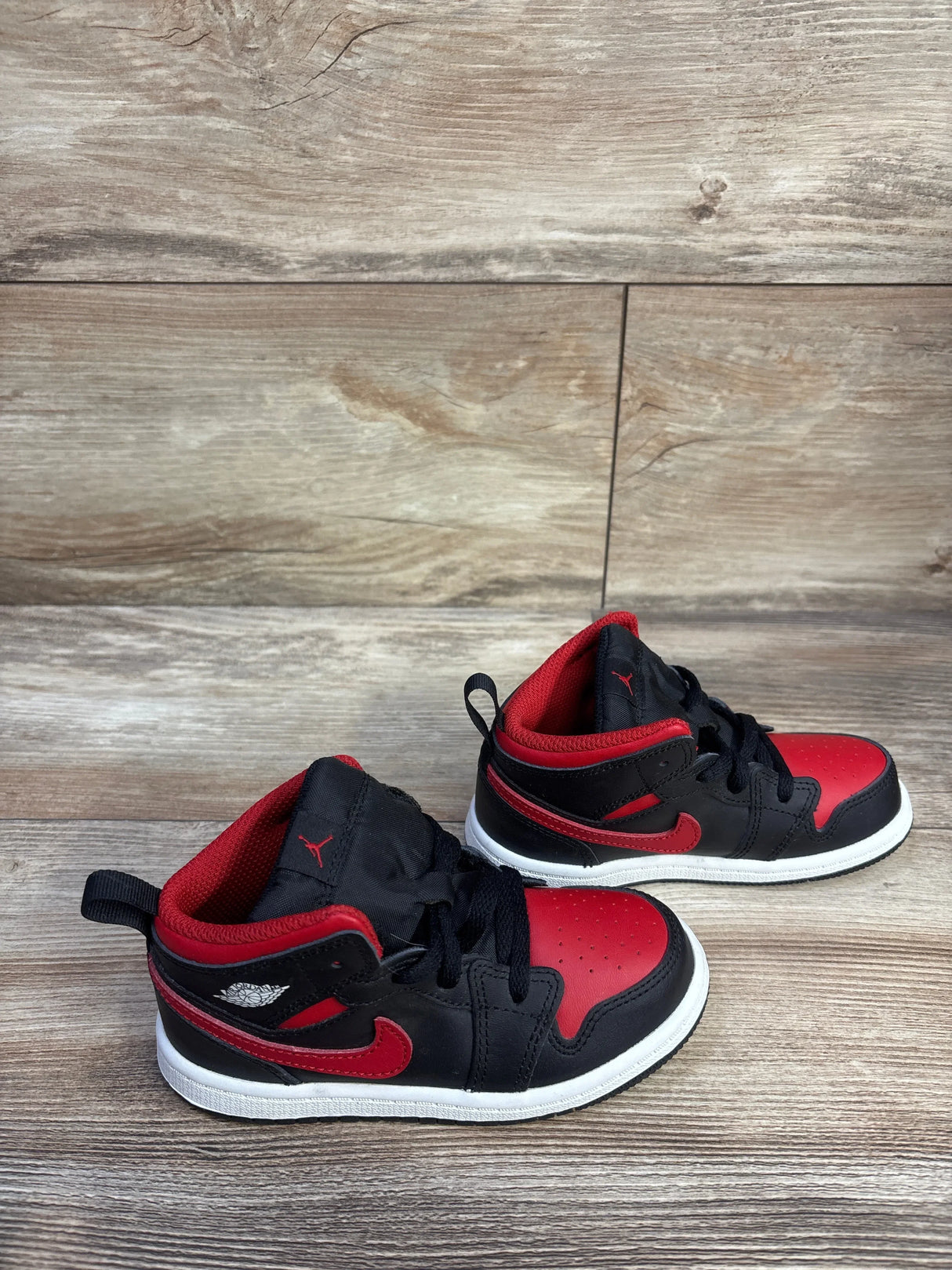 Air Jordan 1 Mid  'Bred Twist' Sneaker Black sz 9c