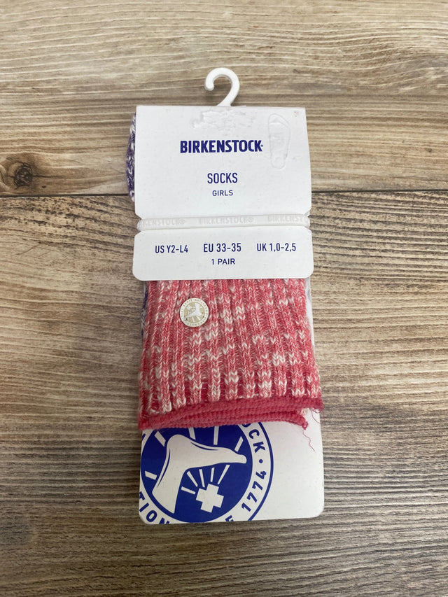 NEW Birkenstock Socks Girls Desert Rose Sz 2Y - Me n Mommy To Be