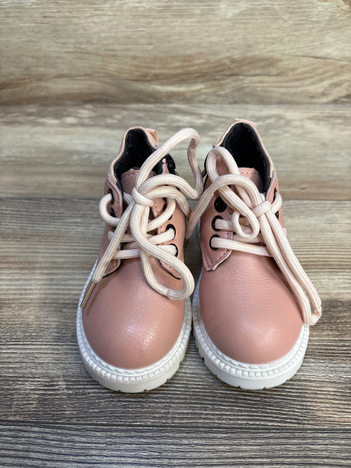 Lace-Up Sweater Ankle Boots Pink sz 6/7c