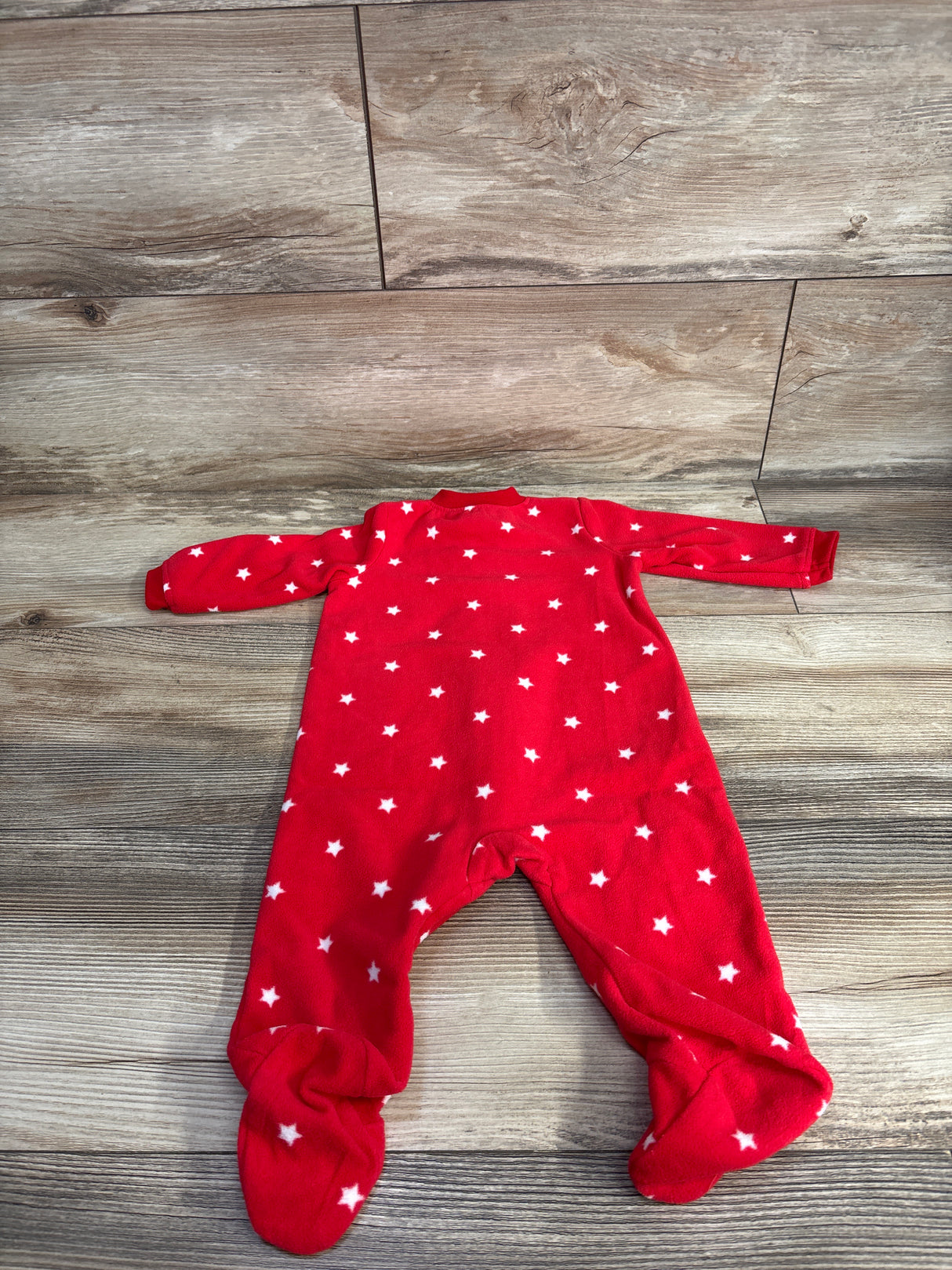 Little Me Star Print Blanket Sleeper Red sz 6m