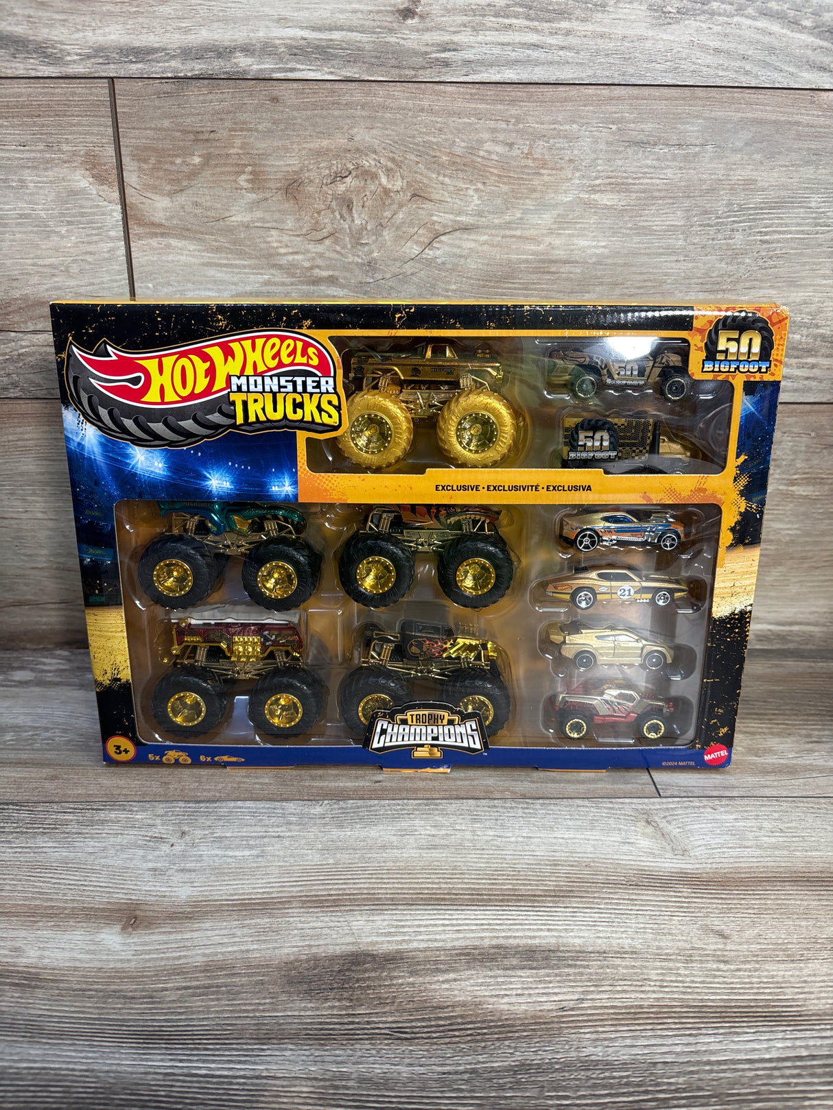 NEW Hot Wheels Monster Trucks Trophy Champions Collection