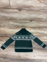 Tahari Shawl Collar Fair Isle Knit Sweater Green sz 2T