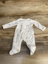 Child Of Mine Animal Print Sleeper White sz Preemie