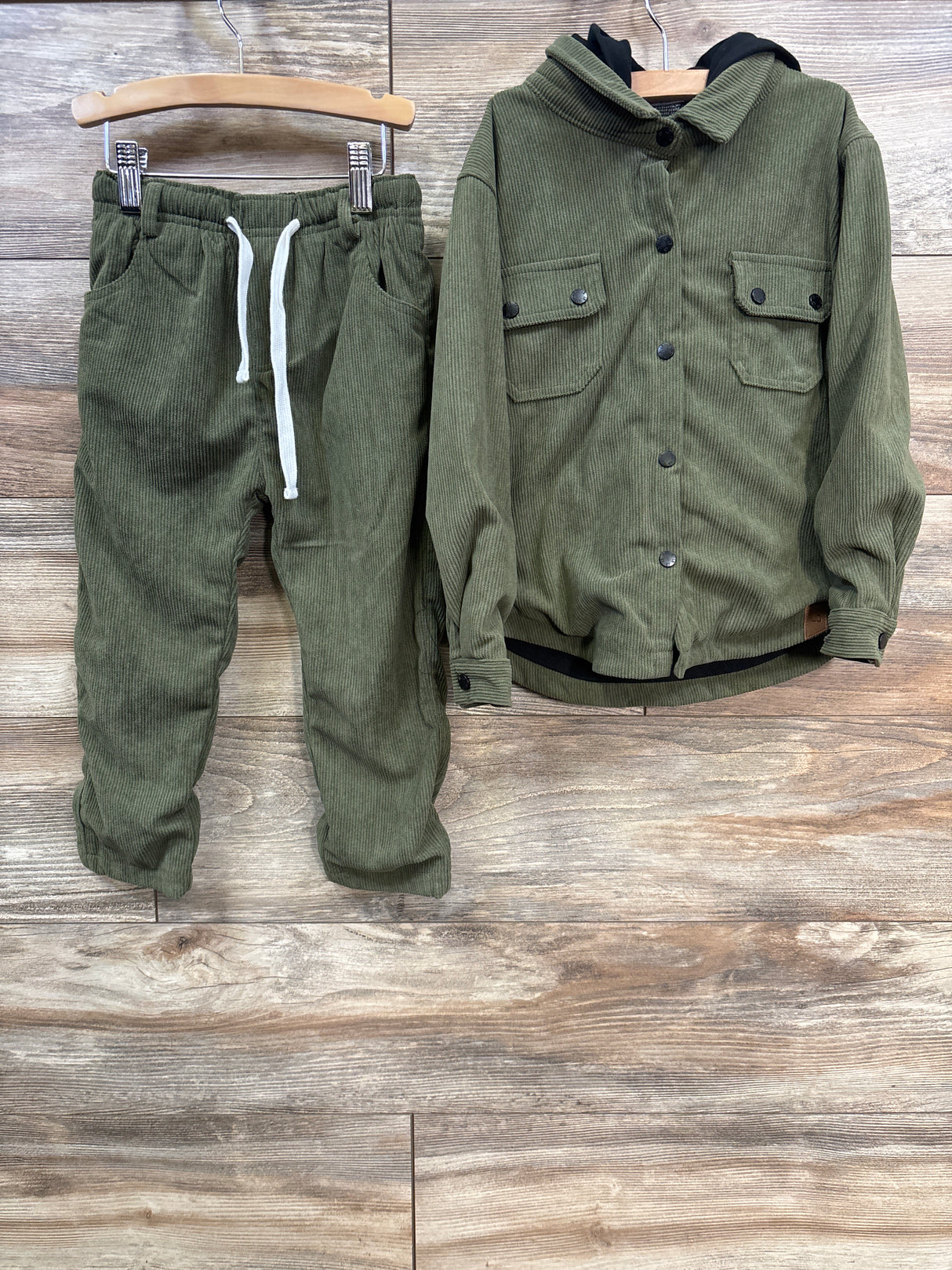 Little Bipsy Cord Jacket & Pants Set in Forest Green sz 4-5T