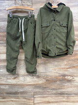 Little Bipsy Cord Jacket & Pants Set in Forest Green sz 4-5T