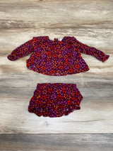 Old Navy 2pc Floral Top & Bloomer Set Purple sz 6-12m