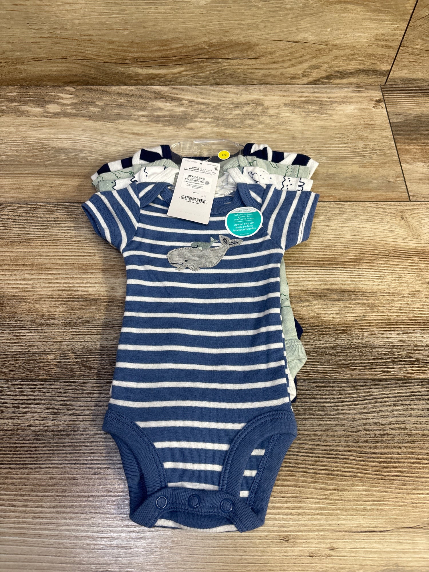 NEW Child Of Mine 4pk Bodysuits Blue sz Preemie