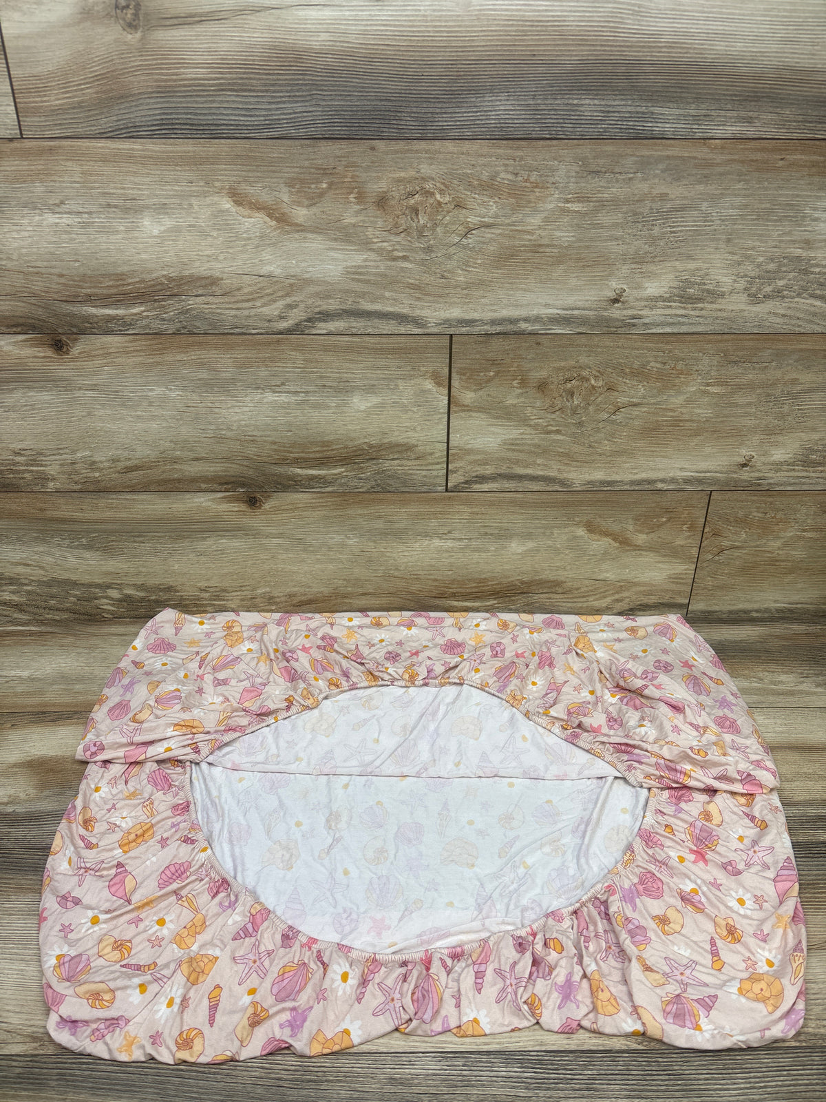 In My Jammers x Karissa Kay Abbott Fitted Bamboo Crib Sheet in Seashell Beige 52x28''