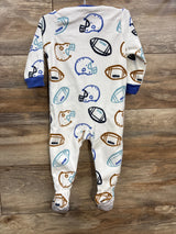 Carter's Football Blanket Sleeper White sz 12m - Me n Mommy To Be