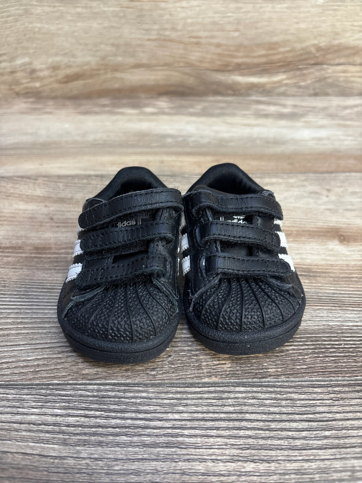 Adidas Superstar II Shoes Black/Cloud White sz 2c - Me n Mommy To Be