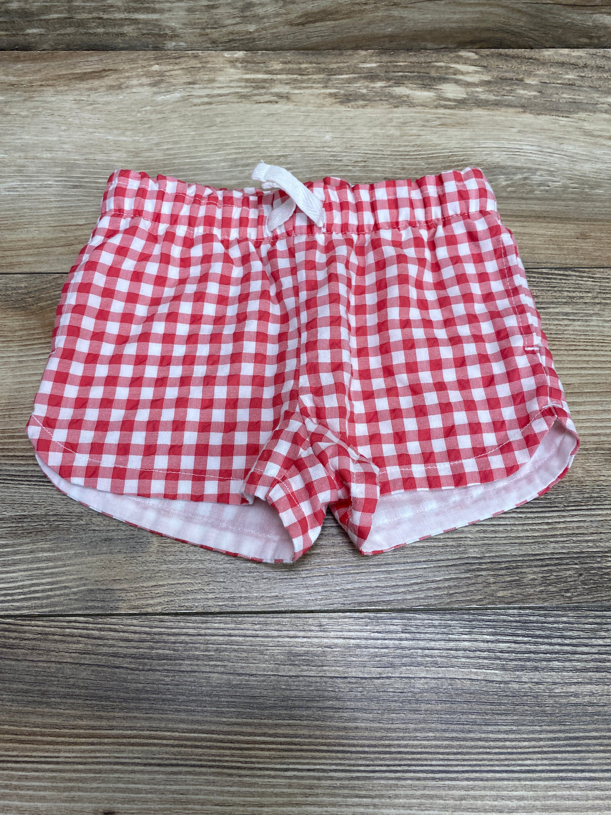 Cat & Jack Drawstring Gingham Shorts Red sz 18m