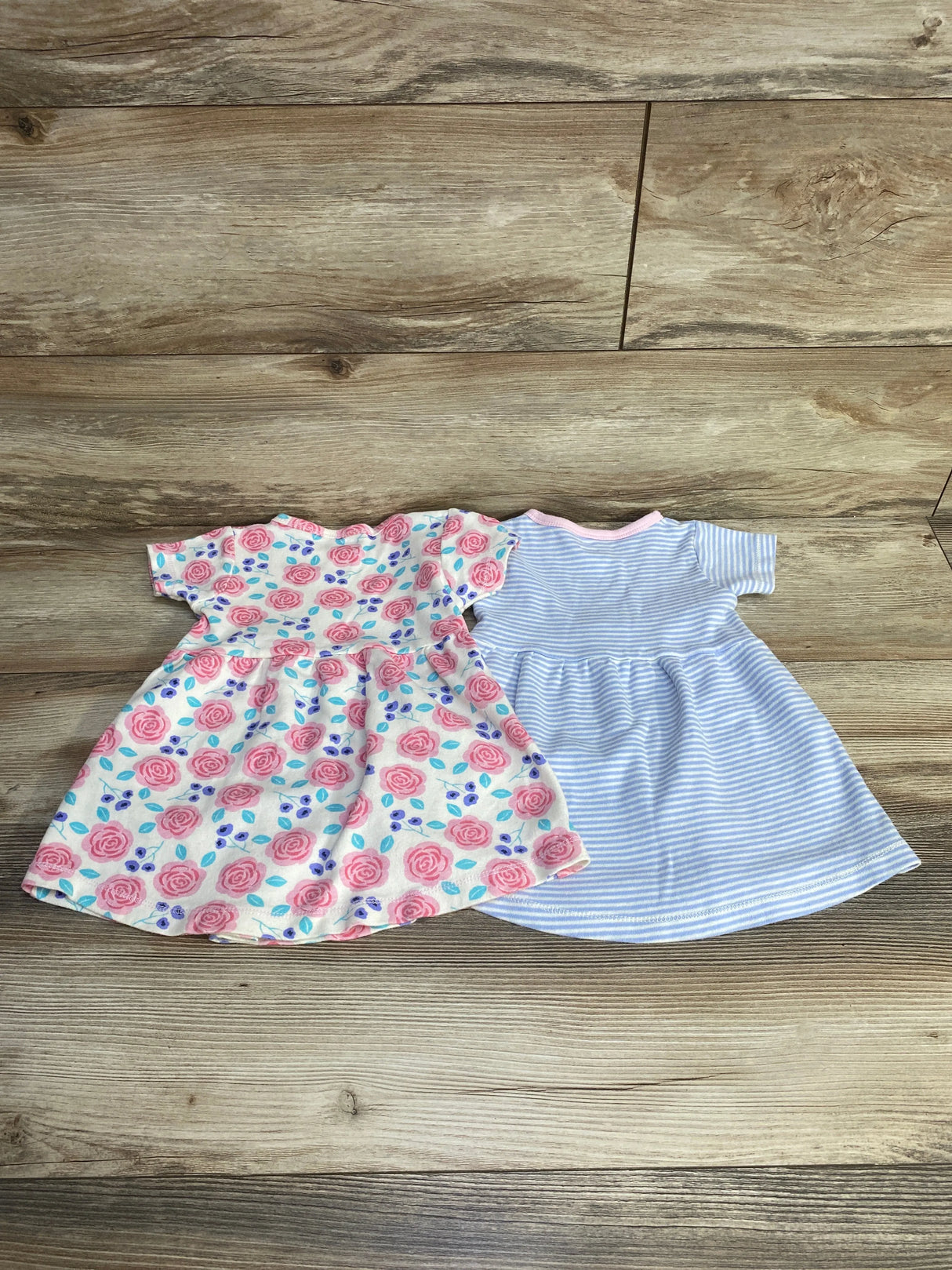Touched By Nature 2pk Dresses White/Blue sz 18m
