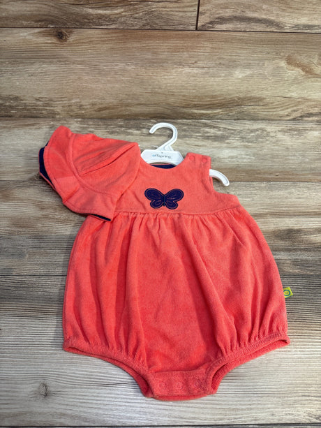NEW Offspring Terry Cloth Romper & Hat sz 9m - Me n Mommy To Be