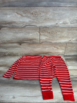 Wondershop 2pc Waffle Knit Striped Pajama Set Red sz 3T